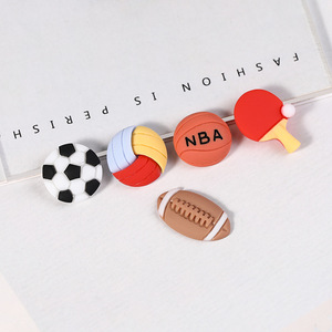 Accesorios de resina para decoración, nuevos dibujos animados de baloncesto, tenis de mesa, Fútbol - Product Image 2