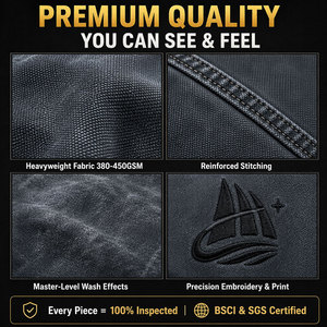 QIFAN Giacca <span class=keywords><strong>Bomber</strong></span> da Lavoro Pesante in Tela con Cerniera e Fibbia, Stile Vintage, con Cappuccio, da <span class=keywords><strong>Uomo</strong></span>, all'Ingrosso - Product Image 3
