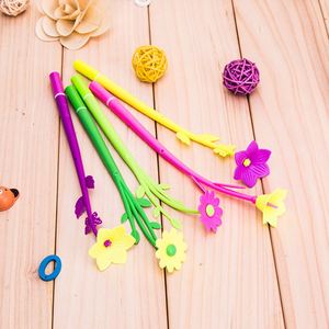 New Wholesale Creative Cute Flower Plastic Gel Ink <b>Pen</b> With Writing in Blue or Black Ink Custom Logo for Children Gift - Product Image 4