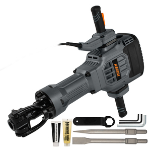 Marteau démoliteur 120V 15A (Martillo Demoledor) avec tige hexagonale de 1 1/8 po, 2 burins et poignée en D pour la construction en béton - Product Image 1