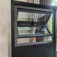 Fenêtre pliante en aluminium pour restaurant, comptoir de service pliable, cadre thermolaqué, usage commercial