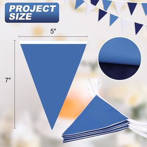 Guirnalda de Banderines Triangulares Azules Baisida, Guirnalda de Banderas Colgantes Digitales de Poliéster Impermeable, Plegable, con Diseño Personalizado <span class=keywords><strong>para</strong></span> Bodas - Product Image 3