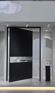 Système de porte pivotante moderne en alliage d'aluminium robuste avec isolation acoustique pour les entrées de bâtiments commerciaux, d'appartements, de villas et de halls - Product Image 4