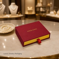 Boîte cadeau rigide personnalisée pour bijoux, avec tiroir coulissant, plateau et pochette en velours, ruban de tirage – Vente en gros directe usine