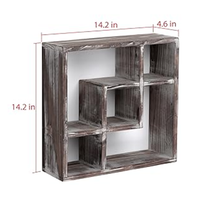 Étagère murale multifonctionnelle en bois écologique, moderne et personnalisable, pour cosmétiques et épices, design unique et éclatant