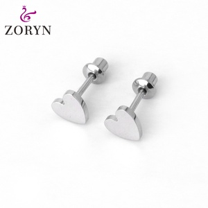 Waterproof 316L Stainless Steel <b>Silver</b> Plated Screw Back <b>Stud</b> Earrings rainbow Hypoallergenic Tarnish Resistant Cartilage <b>Studs</b> - Product Image 4