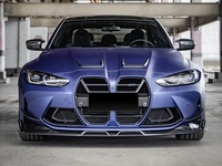 Conduits d'air avant en fibre de carbone sèche polie style SQ, adaptés à la modification des BMW M3 G80 G81 M4 G82 G83