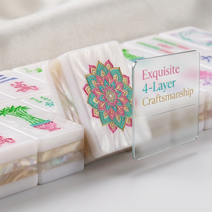 Jeu de <span class=keywords><strong>Mahjong</strong></span> chinois tendance pour adultes avec tuiles durables, étui portable, jeu de société familial, très populaire <span class=keywords><strong>en</strong></span> <span class=keywords><strong>ligne</strong></span> - Product Image 2