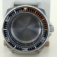 Boîtier de montre de plongée en acier inoxydable 43,8 mm avec verre saphir et couronne vissée 20 ATM, compatible mouvements NH34 NH35 NH36/38 - Vente chaude