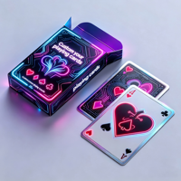 Cartes à jouer personnalisées en papier 350 g/m² avec dorure à chaud |   Jeu de cartes premium dans une boîte pliante pour cadeaux promotionnels familiaux