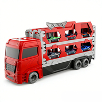 Circuit de course transformable à double niveau avec rail de rangement pliable et lanceur, pour voitures miniatures en alliage et plastique télécommandées, jouet pour enfant, cadeau
