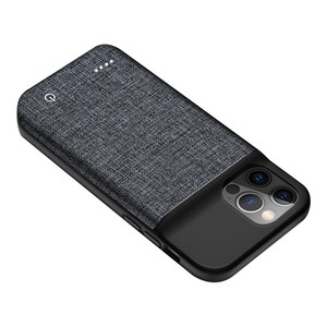 Funda de batería de carga inalámbrica de 6800mAh, batería portátil de tela Oxford para <span class=keywords><strong>iPhone</strong></span> 15 14 13 12 <span class=keywords><strong>11</strong></span> Pro Max para <span class=keywords><strong>iPhone</strong></span> X XR XS Max - Product Image 3