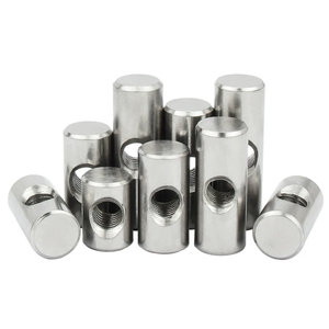 Écrou de barillet à tête marteau pour assemblage de meubles, chevilles M6 en acier inoxydable 304, trou transversal pré-percé pour écrou de connexion encastré - Product Image 4