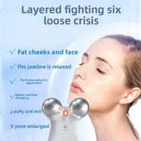 Dispositif de rajeunissement du visage et du cou à micro-courant Masseur domestique ABS transfrontalier Instrument à rouleau électrique pour le raffermissement du visage des lèvres