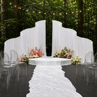 Supporto Autoportante in Metallo per Decorazioni Matrimoniali, Palco Cerimonie, Esposizione Fiori con Rivestimento Dorato Resistente