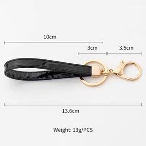 PD178 Porte-clés voiture créatif Dernières DIY PU cuir et métal corde sac pendentif accessoires promotionnels mousquetons - Product Image 5