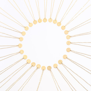 Collar con Colgante de Letra de Acero Inoxidable, Chapado en Oro de 18K, Inicial de la A a la Z, Joyería Unisex para Regalo - Product Image 2