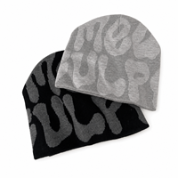 Bonnet en tricot jacquard bicolore personnalisé, sans revers, style dôme, bonnet de luxe pour l'hiver, pour hommes et femmes, vente en gros, bonnets de créateur