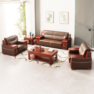 SF-16 现代皮革办公接待沙发套装，带金属底座，可伸缩模块化设计，适合商业用途，中国制造 - Product Image 5