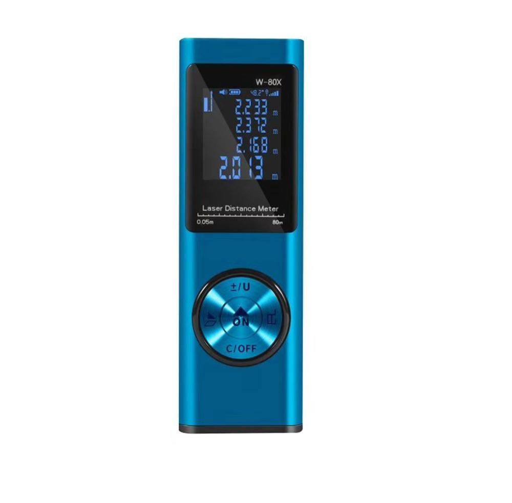 Portable Laser Distance Meter Rangefinder USB Rechargeable 80m Laser Measure Alumminum Case Laser tape