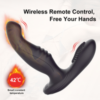 Vibrateur anal auto-extensible en silicone, stimulateur de prostate, masseur de testicules, plug anal chauffant