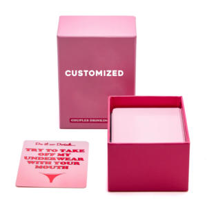 Impression de haute qualité fête personnalisée jouant <span class=keywords><strong>en</strong></span> famille adultes vous buvant rire vous buvez <span class=keywords><strong>Couple</strong></span> jeu de cartes avec boîte - Product Image 4