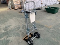 Chariot convertible 2-en-1 pliable en aluminium robuste Plate-forme en acier à quatre roues Support OEM pour l'utilisation d'outils à main