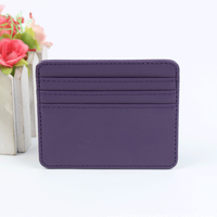 Petit MOQ, logo personnalisé, porte-cartes de crédit fin et élégant en PU, pochette pour cartes, portefeuille pour cartes, HASSION