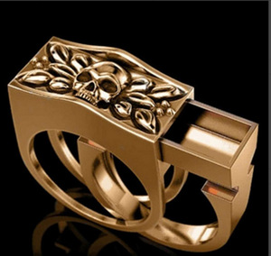 Anello con teschio Punk per uomo creativo anello <span class=keywords><strong>obscura</strong></span> nascosto - Product Image 6