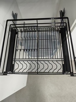 Panier de tiroir pour armoire de cuisine, organisateur coulissant à fermeture amortie, support intégré pour vaisselle et bols, direct usine