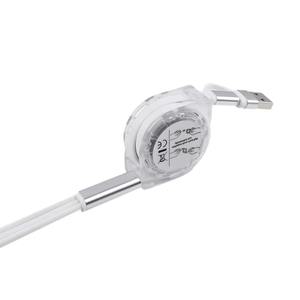 Câble de charge rapide télescopique 3 en 1 personnalisé 6A USB Type C & Micro USB Câble de données tressé lisse - Product Image 2