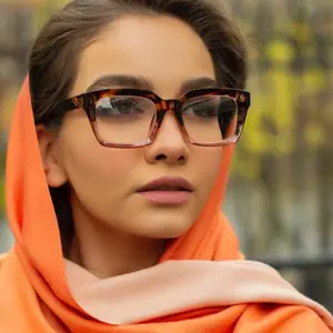 Cán Bộ lunettes kính theo toa khung cận thị kính chống ánh sáng màu xanh kính khung unisex Retro vuông Khung kính