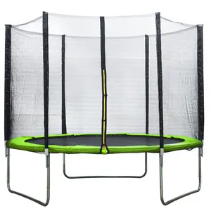 Fabricante trampolim infantil para adultos redondo 8FT trampolim parque ao ar livre com rede de segurança