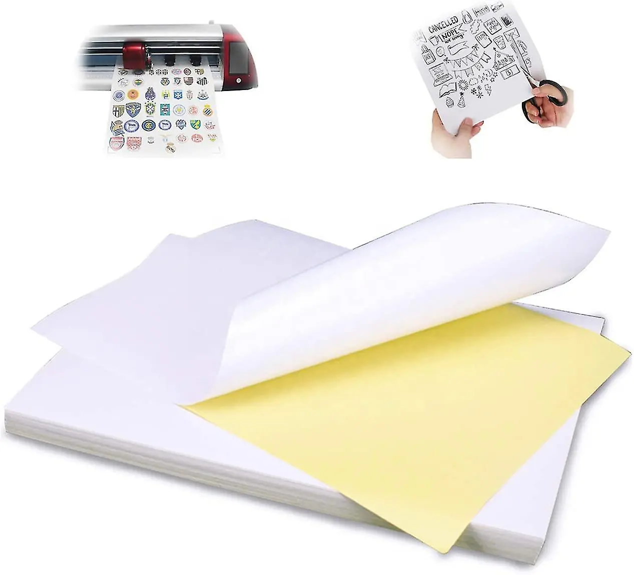 Drucken von Etiketten aufklebern Papier blätter a4 Matt glänzendes bedruckbares Vinyl-Aufkleber papier für Tinten strahl drucker