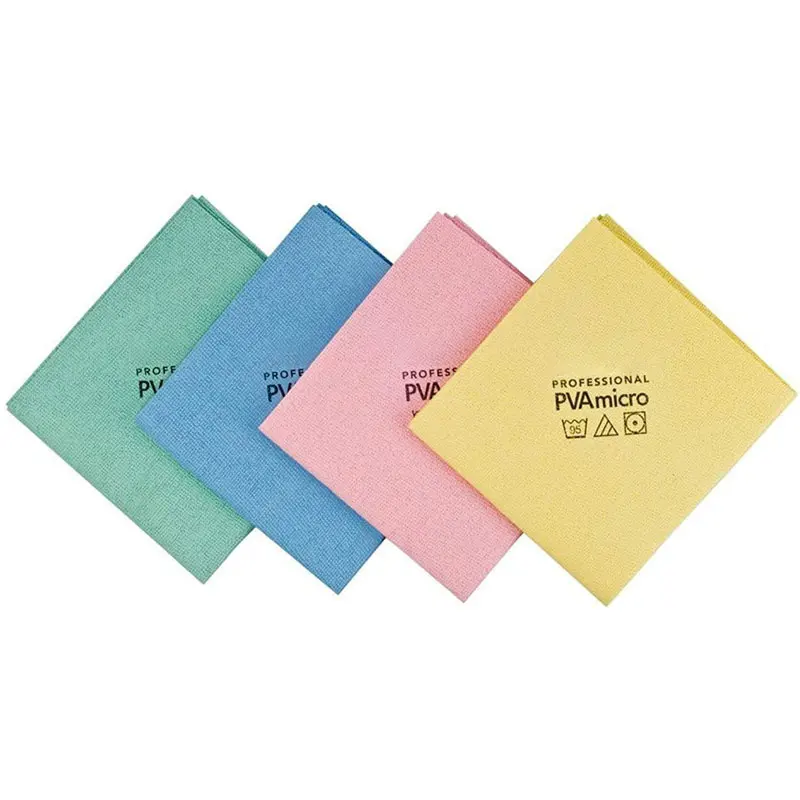 Molti colori professionale PVA microfibra panno per tutti gli usi pulizia Shammy camoscio sintetico asciugamano materiali lisci e assorbenti