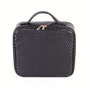 Trousse de Maquillage Homme en Cuir PU, PVC et Polyester/Nylon, Fermeture Éclair, Impression Numérique Noire, Marque OEM, Pratique - Product Image 3