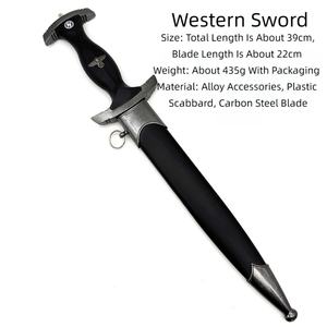 Espada de Comando Estilo Europeo, Sable de Caballero Occidental, Acero Inoxidable, Mano Derecha, Hoja de 220 mm, Accesorio Decorativo para Películas y Juegos - Product Image 2