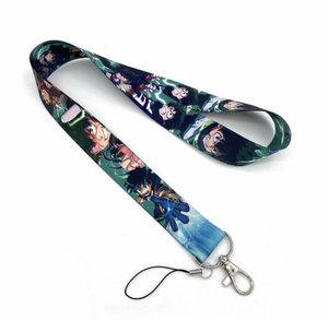 Hot Selling Custom Printed Your logo Nylon or Polyester Kawaii Keychain Lanyard with logo