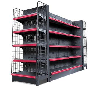 Étagères en acier laminées à froid résistantes de supermarché de gondole de support d'affichage en métal d'étagères de supermarché pour le magasin - Product Image 1