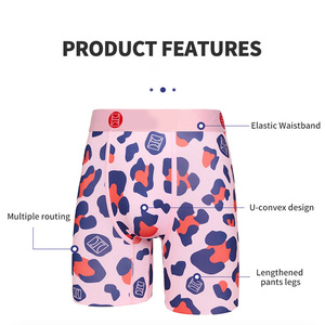 Calzoncillos <span class=keywords><strong>Boxer</strong></span> Transpirables con Estampado <span class=keywords><strong>de</strong></span> Leopardo para Hombre, Cintura Media, Shorts Deportivos <span class=keywords><strong>de</strong></span> Alta <span class=keywords><strong>Calidad</strong></span> Personalizados - Product Image 5