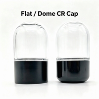 Pot à large ouverture, qualité alimentaire, capsule de stockage transparente, 3 oz, 100 ml, pot en verre en forme de dôme, couvercle résistant aux enfants, écologique, pots CR de 3 onces