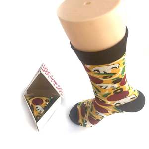 Nouveau design personnalisé boîte de chaussettes à <span class=keywords><strong>pizza</strong></span> 1 paire de chaussettes en coton haut de gamme cadeau amusant pour les hommes femmes fruits de mer sur le thème <span class=keywords><strong>végétarien</strong></span> - Product Image 2