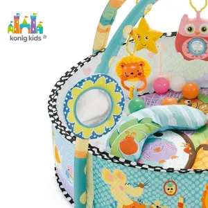Konig-Super grand tapis de jeu rond et coloré pour enfants, écologique, jouets pour bébés, tapis de jeu avec boule océanique
