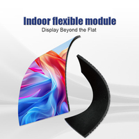 Panel LED Flexible Personalizado para Exteriores a Todo Color, Columna Cilíndrica, Pantalla Suave P1.86 Curva 8K HDR10 IP65, Módulo de Pantalla LED