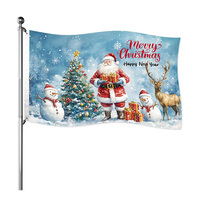Drapeau de maison personnalisé en tissu style fanion, anti-plis, pour intérieur/extérieur, 59x35,4 pouces, pour la décoration des fêtes (Nouvel An et Noël)