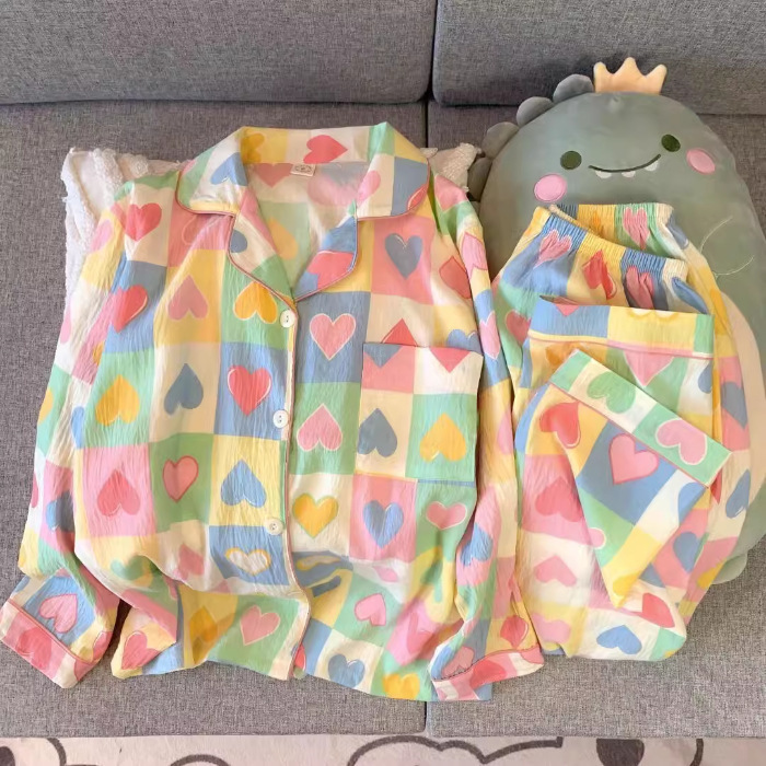 6 cœurs nuage colorés en coton