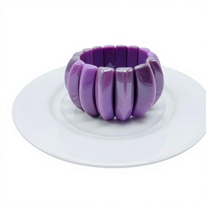Bracelets en résine acrylique faits main 2026, multicolores, empilables, design tendance, bijoux fantaisie mignons, accessoire unisexe, mariage, femme - Product Image 6
