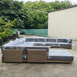 फैक्टरी मूल्य उद्यान फर्नीचर आउटडोर लाउंज पैटिओ सेशनल सोफा सेट मॉड्यूलर कुशन सोफे आउटडोर फर्नीचर सोफा सेट - Product Image 4