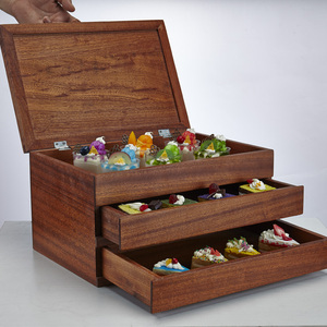Exhibidor de Alimentos de Madera de Fábrica, Mesa de <span class=keywords><strong>Buffet</strong></span> Elevada, Soporte para Té de la Tarde, Catering Moderno de Lujo, <span class=keywords><strong>Buffet</strong></span> Cuadrado Único para Bodas - Product Image 1