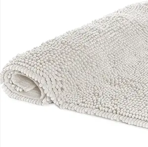 Thick Soft Microfiber Bathroom Chenille Rug Mat Washable Super Absorbent Floor Rug Shower Mat